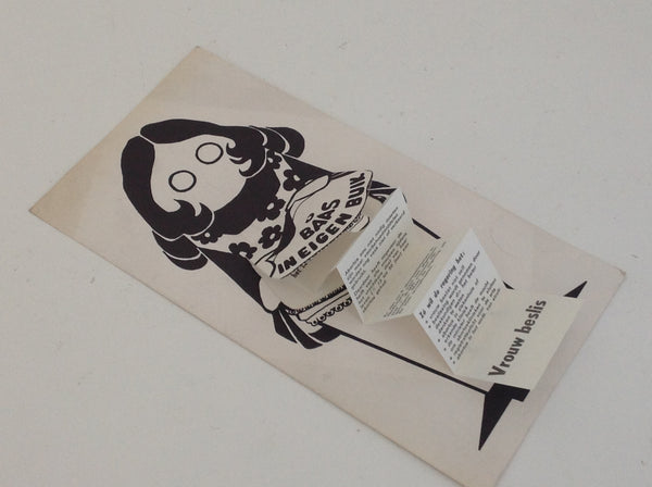 BAAS IN EIGEN BUIK - 1972 Campagnekaart . Amsterdam: Dolle Mina