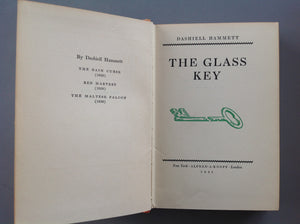 DASHIELL HAMMETT - The Glass Key - First Edition 4th Printing - 1931 .