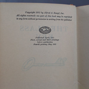 DASHIELL HAMMETT - The Glass Key - First Edition 4th Printing - 1931 .