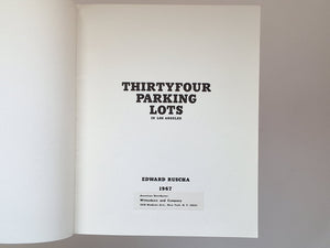 Thirtyfour Parking Lots in Los Angeles - EDWARD RUSCHA - 1967