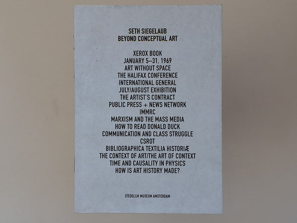 Beyond Conceptual Art - Seth Siegelaub