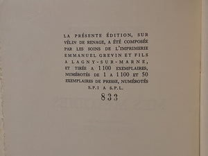 FRANCIS POULENC - Journal de mes Melodies - Numbered Edition 1964
