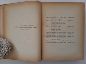 ULYSSES - 1928 JAMES JOYCE Publisher: Shakespeare and Company, Paris