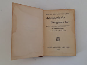 Autobiography of a Schizophrenic Girl - first English Edition MARGUERITE SECHEHAYE