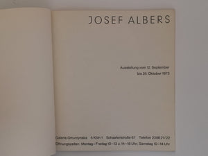 Josef Albers Ausstellung vom 12 September bis 25 Oktober 1973