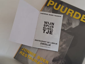 Puurder - Restaurent de Librije - Jonnie Boer - Therese Boer Tausch - Wijn Spijs Bijbeltje - SIGNED