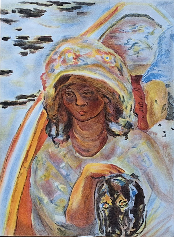 Jeune Fille dans la Barque - Lithograph by Bonnard - Verve 5 - 6 July Octobre 1939 BONNARD
