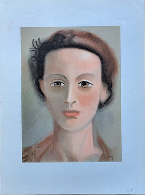 Portrait d'une Jeune Fille - lithograph Andre Derain - Verve 5 - 6 July/Oct 1939 ANDRE DERAIN