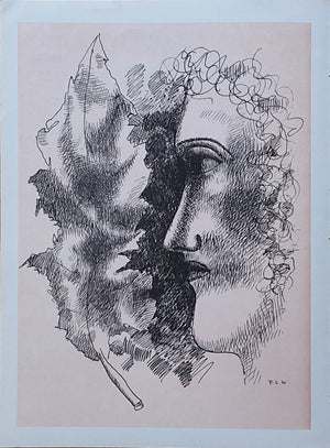 Portrait d'une Jeune Fille - lithograph Andre Derain - Verve 5 - 6 July/Oct 1939 ANDRE DERAIN