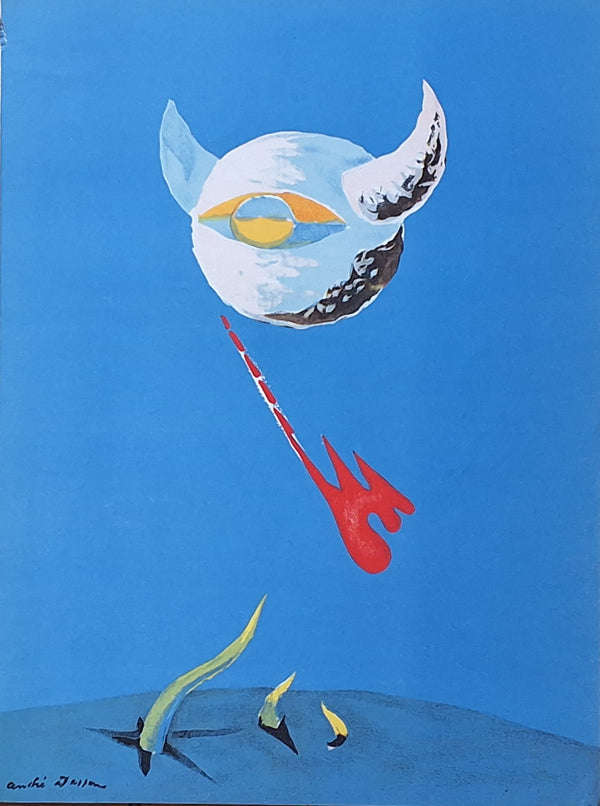 the Moon - lithograph by Andre Masson - Verve 2 - spring 1938 - ANDRE MASSON