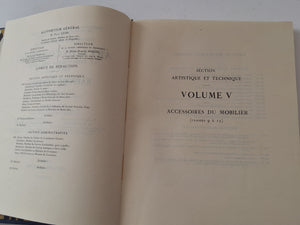 Exposition Internationale des Arts Decoratifs et Industriels Modernes Paris 1925 - Section Artistiques et Technique - Volume V Accessoires du Mobilier (classe 9 a 12) M.PAUL LEON