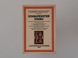 Shaufenster Schau - 14 oktober bis 18 november 1928 Kunstgewerbe-Museum zu Leipzig