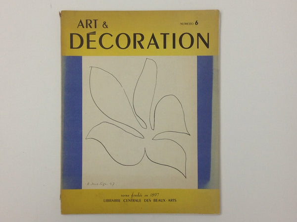 HENRI MATISSE. Art &amp; Decoration No 6 - Contribution s Henri Matisse . Paris: 1947