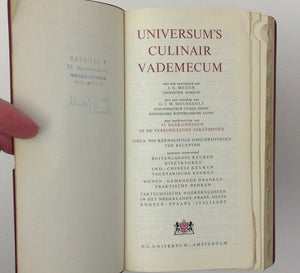 Universum's Culinair Vademecum - Met Medewerking Van 53 Deskundigen Op De Verschillende Vakgebieden