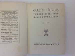 MARIE METZ-KONING. Gabrielle - Twee Volumes Met een Omslag Van Jan Toorop
