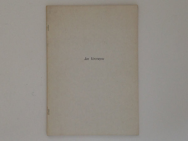 JAN VERCRUYSSE - Fur Elise - First (artist) book of the Author 1978