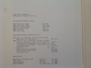 JEAN MICHEL BASQUIAT - December 1982 - Early Solo Exhibition Catalogue - Galerie Delta Rotterdam