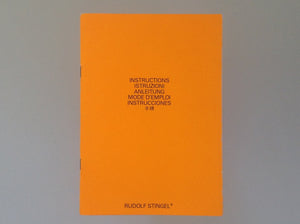 RUDOLF STINGEL - Instructions - Istruzioni - Anleitung - Mode D'Emploi - Instrucciones