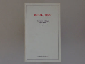 DONALD JUDD - Complete Writings - 1975 - 1986 - as New Paperback