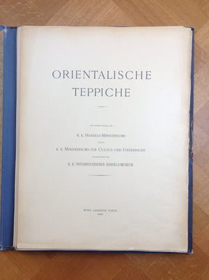 ORIENTALISCHE TEPPICHE/ TAPIS D'ORIENT - Friedrich Sarre (1865 - 1945) - Incomplete -