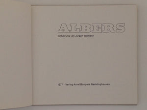 JOSEF ALBERS. ALBERS - Einfuhrung Von Jurgen Wissmann - silk screen plates