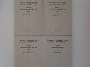 JOHN DAVID HAWKINS / HALET CAMBEL. Corpus of Hieroglyphic Luwian Inscriptions Volume I - Inscriptions of the Iron Age Part 1 - Part 2 - Part 3 - Volume II - Karatepe - Aslantas