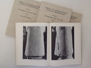 JOHN DAVID HAWKINS / HALET CAMBEL. Corpus of Hieroglyphic Luwian Inscriptions Volume I - Inscriptions of the Iron Age Part 1 - Part 2 - Part 3 - Volume II - Karatepe - Aslantas