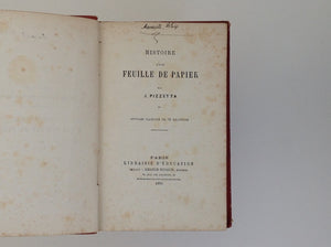 Histoire D'Une Feuille De Papier Par J. Pizzetta - Ouvrage Illustre De 36 Gravures 1879 - Complete