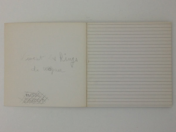 FRANCOIS MORELLET - Vivant Les Rings De Wagner - Artist Book By Morellet - SIGNED and Numbered.