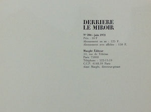 CHILLIDA - Derriere le Miroir 204 - 3 Original Lithographs .