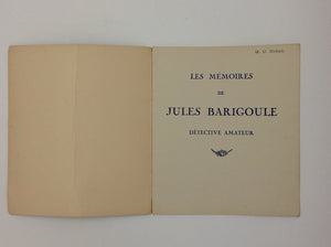 Les Memoires De Jules Barigoule Detective Amateur -  MARIJAC