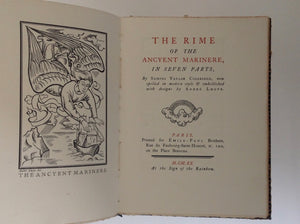 SAMUEL TAYLOR COLERIDGE. The Rime of the Ancyent Mirinere in Seven Parts - By Samuel Taylor Coleridge, Now Spelled in Modern Style & Embellished with Designs By Andre Lhote - Numbered Copy