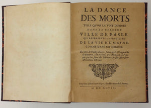 MATTHIEU MERIAN - La Dance Des Morts Telle Qu'on La Voit Depeinte Dans La Celebre Ville De Basle