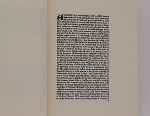 SIR THOMAS MALORY. le Morte D' Arthur - Printed By William Caxton 1485 - Reproduced in Facsimile - Numbered Edition