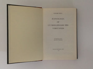 CESARE RIPA. Iconologia, of Uytbeeldinghe Des Verstands 