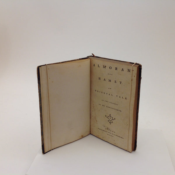 [001292] DR. HAWKESWORTH AND GOLDSMITH. Almoran and Hamet an Oriental Tale By Dr Hawkesworth. London: Harrison and Co, 1780. First Edition.. Hard Cover, half Leather. Fine Almoran and Hamet an Oriental Tale in two volumes By Dr Hawkesworth (53 pages, 1 engraving, published in 1780); Solyman and Almena an Oriental tale in two volumes by dr Langhorne (35 pages, 1 engraving published in 1780).