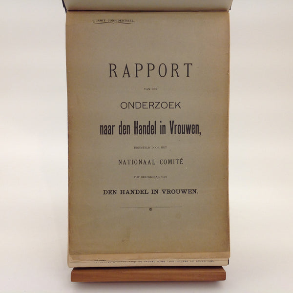 J.BALKESTEIN. Rapport Van Een Onderzoek Naar Den Handel in Vrouwen