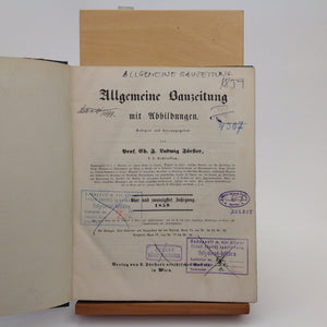 PROF.CH. J. LUDWIG FÖRSTER. ALLGEMEINE BAUZEITUNG 1859  (Text Volume and Atlas)