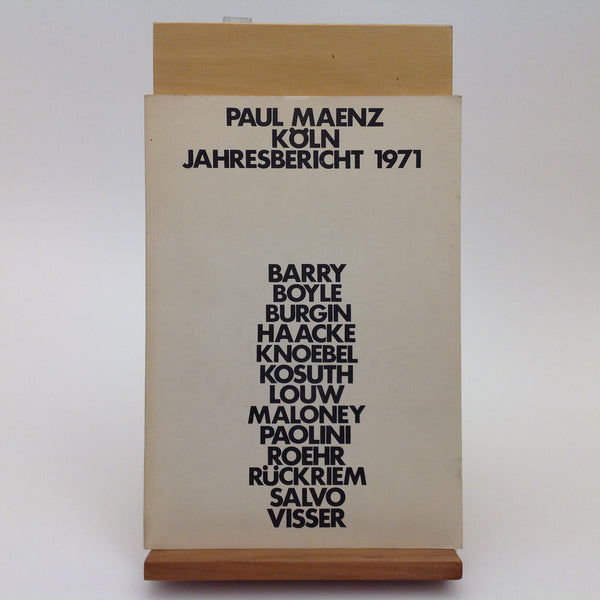 PAUL MAENZ.  Jahresberiht 1971