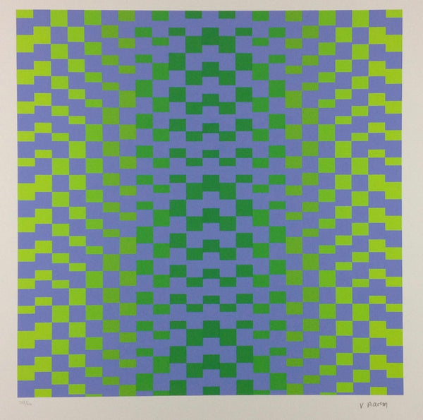 Eddy van Aarem (Batavia, 1923 - ) geometrische compositie 1970's, I