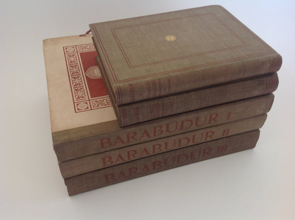 KROM, N.J. & T. v. ERP Beschrijving van Barabudur. The Hague, M. Nijhoff, 1920 - 1931. 5 Volumes of which 2 text-volumes