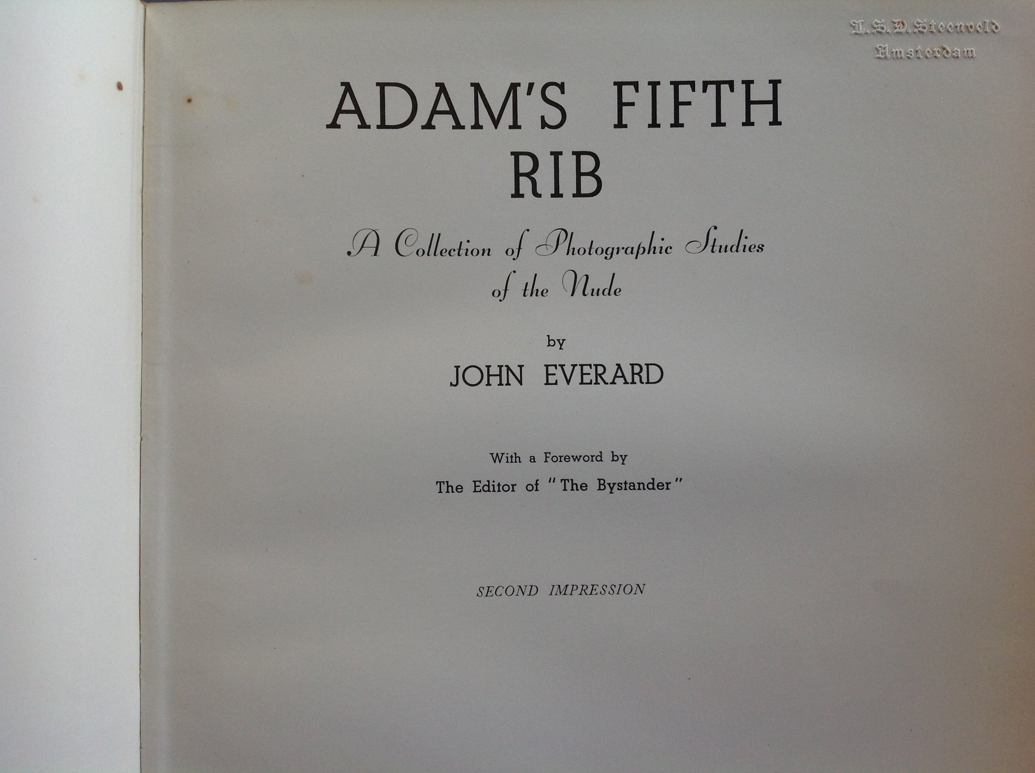Adams Fifth Rib ADAM's FIFTH RIB, John Everard - egidiusamsterdam.com