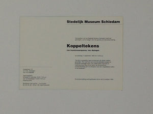 ABRAMOVIC - ULAY. Koppeltekens Uitnodiging Stedelijk Museum Schiedam