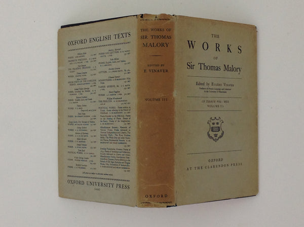 SIR THOMAS MALORY. The Works of Sir Thomas Malory