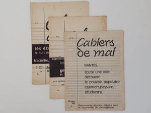 Cahiers De Mai No. 1 - No. 2 - No 3 - 1968 Documents