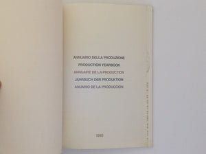 ALESSI.  - Annuario Della Produzione - Production Yearbook