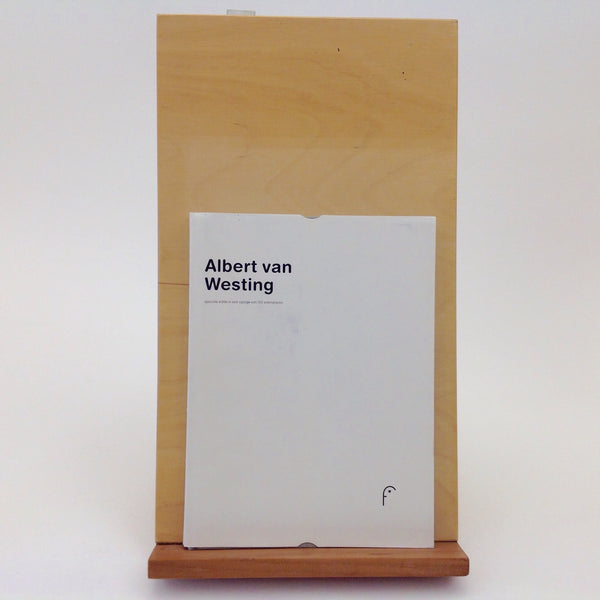 ALBERT VAN WESTING. Werk Voor Het Fonds Voor Beeldende Kunsten, Vormgeving En Bouwkunst 1998. Amsterdam: Stgt Fonds Voor Beeldende Kunsten, Vormgeving En Bouwkunst, 1999. First Edition.. Hard Cover Cloth. Signed by Author(s). As New / Fine. 14 pages of text, 7 works/series of works by the artist are represented in B&W and colour photographs.